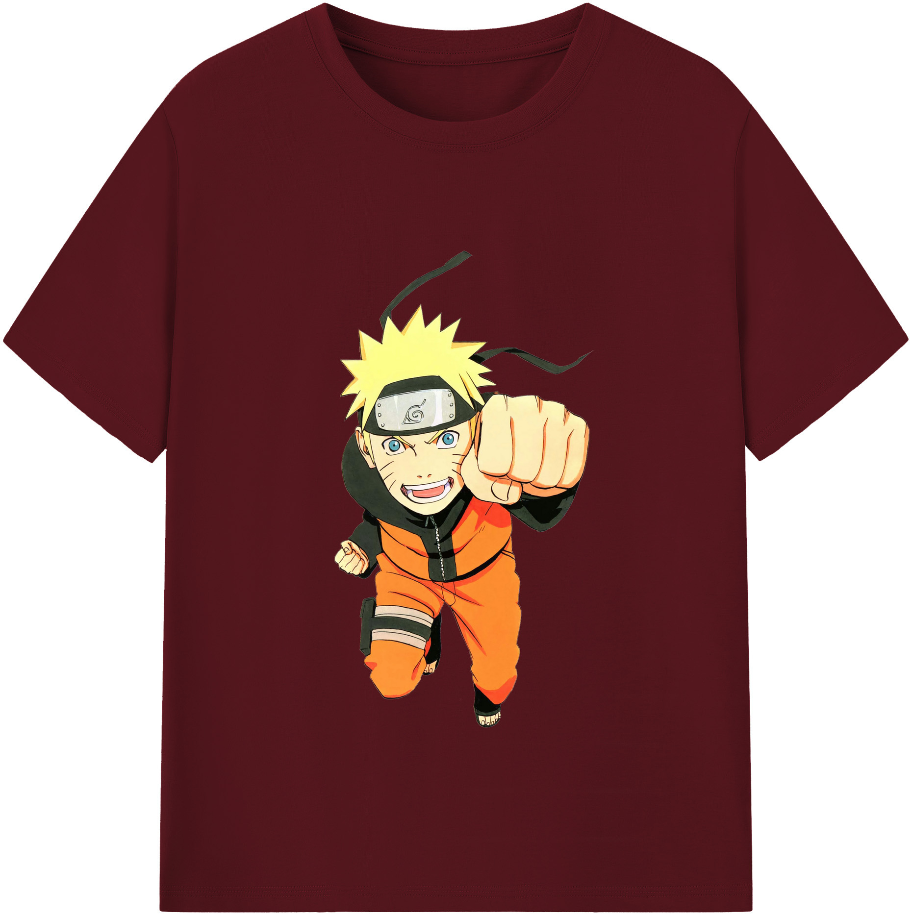 （画像用） NARUTO -ナルト- うずまき ナルト Uzumaki Naruto 綿100％半袖Tシャツ（フロントプリント）